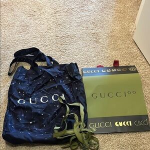 Gucci Blue dust Bag and shopping bag